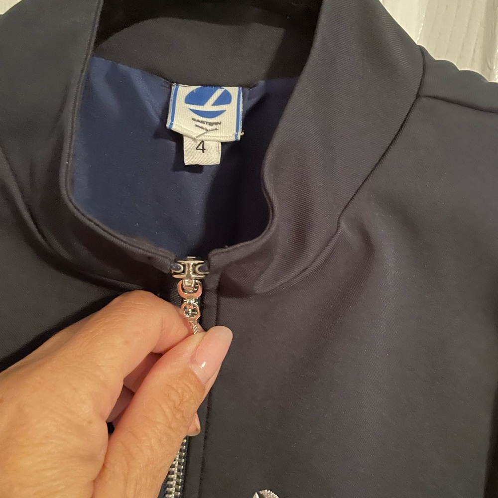 Eastern jacket size 4 lined almost new dark blue - Picture 3 of 5